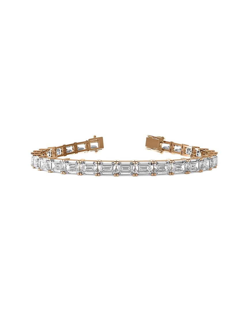 Lab Grown Diamonds 14k Rose Gold 25.00 Ct. Tw. Lab-grown Diamond Bracelet