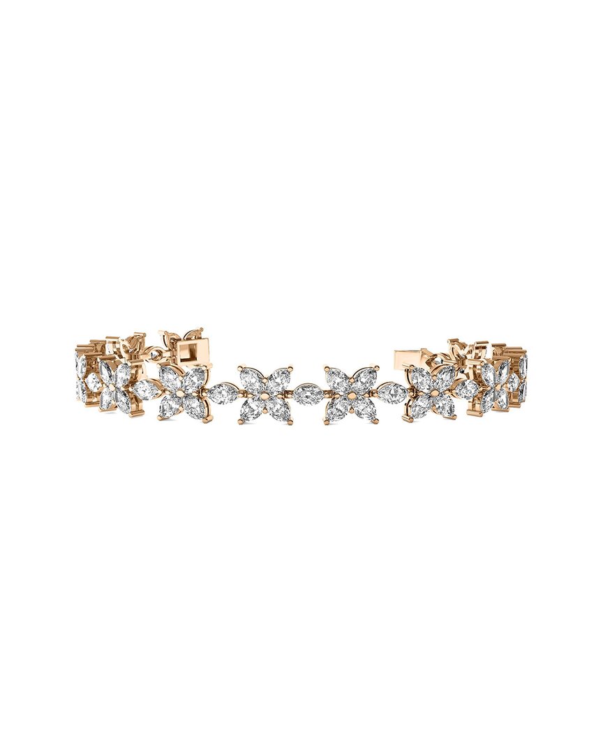 Lab Grown Diamonds 14k Rose Gold 14.00 Ct. Tw. Lab-grown Diamond Bracelet