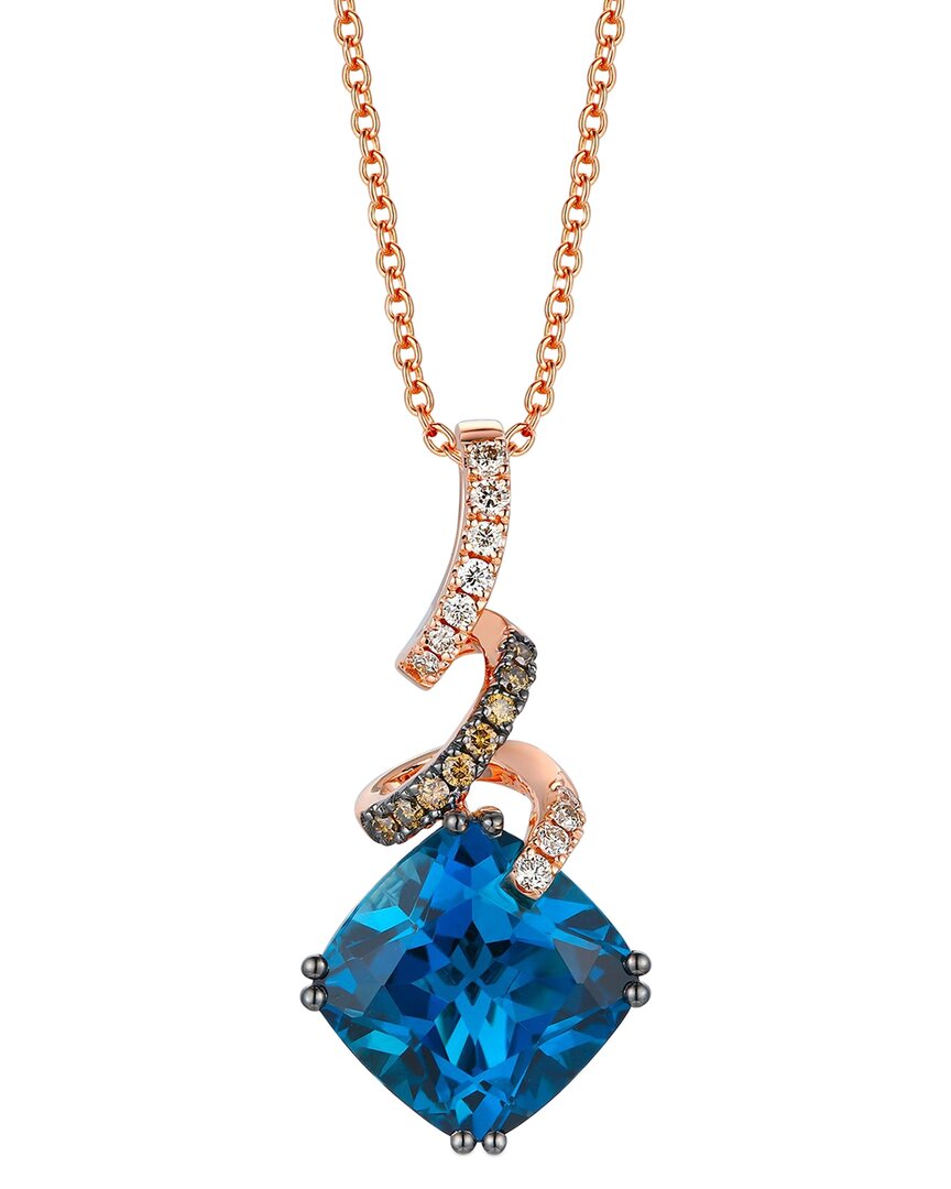 Le Vian ® 14k Rose Gold 4.65 Ct. Tw. Diamond & Topaz Chocolate Shavings Pendant