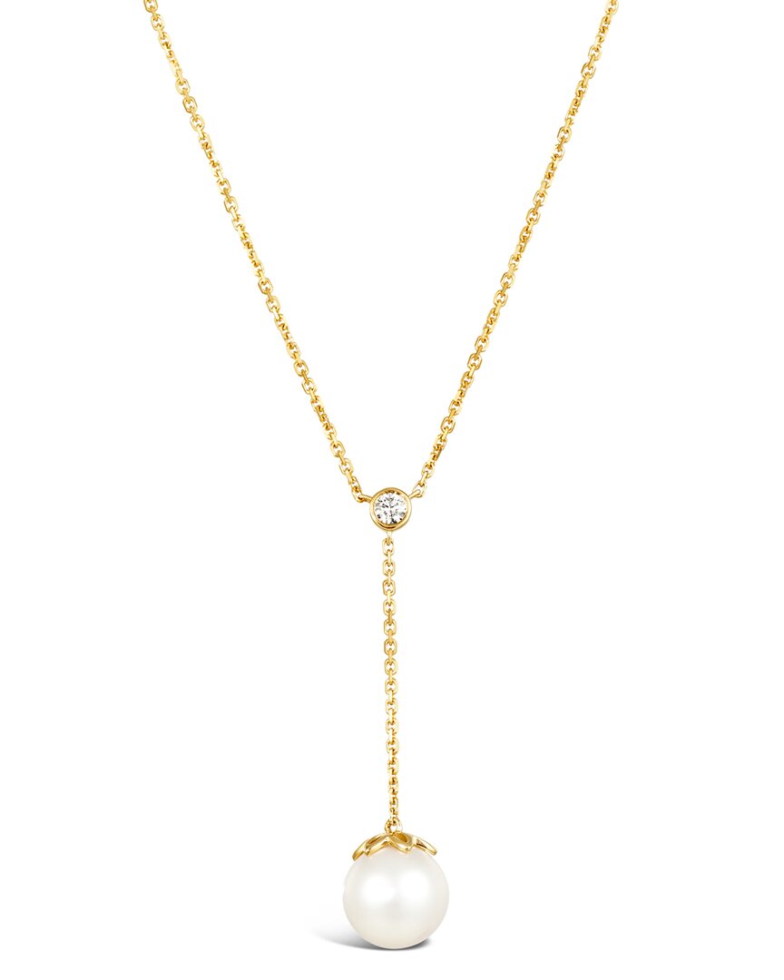Le Vian ® 14k 0.06 Ct. Tw. Diamond & Pearl & 9-10mm Pearl Adjustable Necklace In Gold