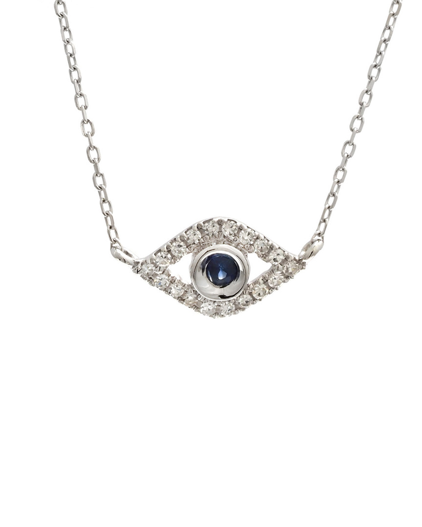 Diamond Select Cuts 14k 0.08 Ct. Tw. Diamond & Sapphire Necklace