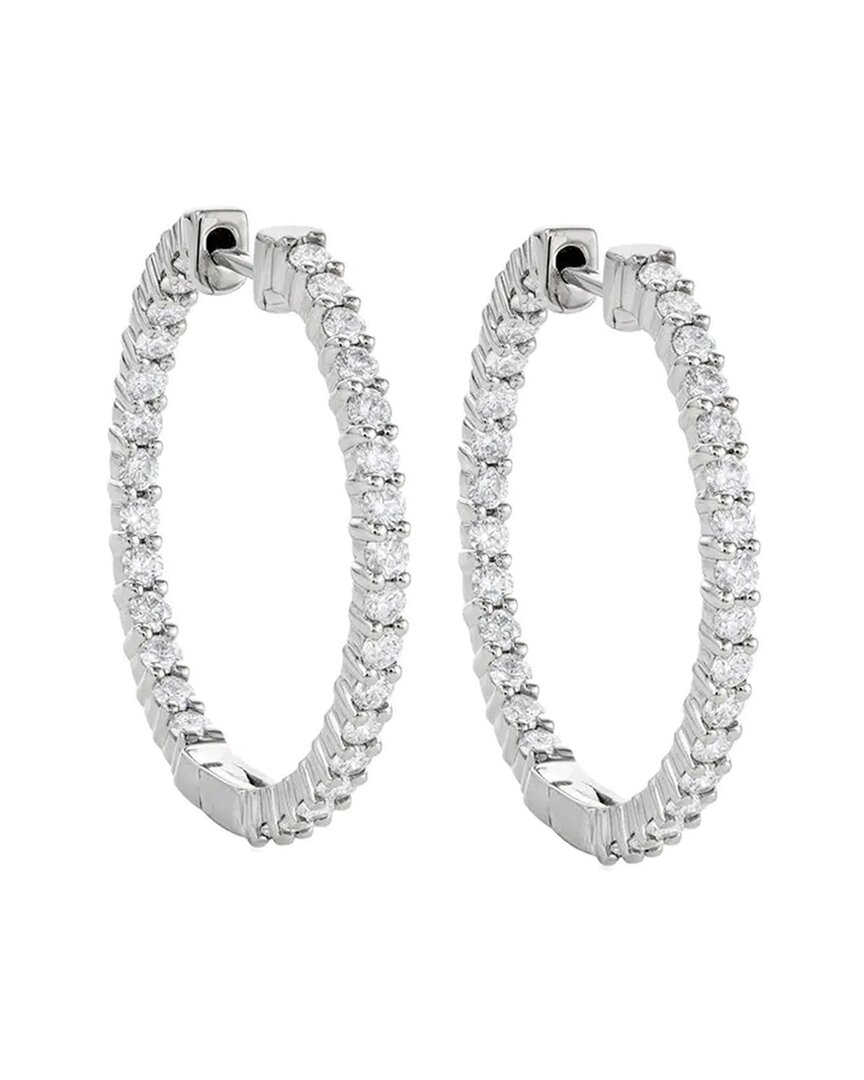 Lab Grown Diamonds 14k Lab-grown Diamond In-out Hoops