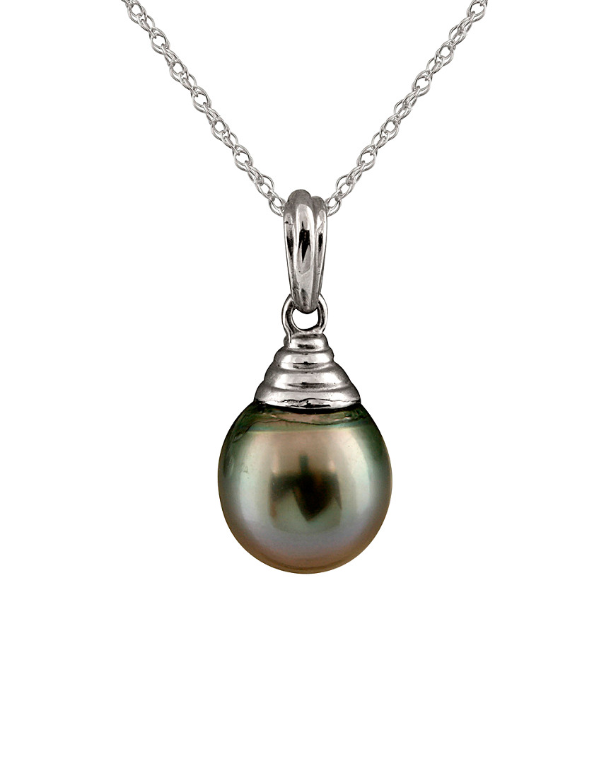Splendid Pearls 14k 9-10mm Tahitian Pearl Necklace
