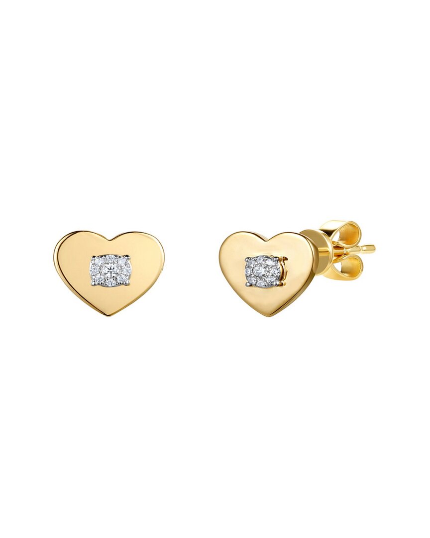 Diana M. 14k 0.06 Ct. Tw. Diamond Earrings In Gold