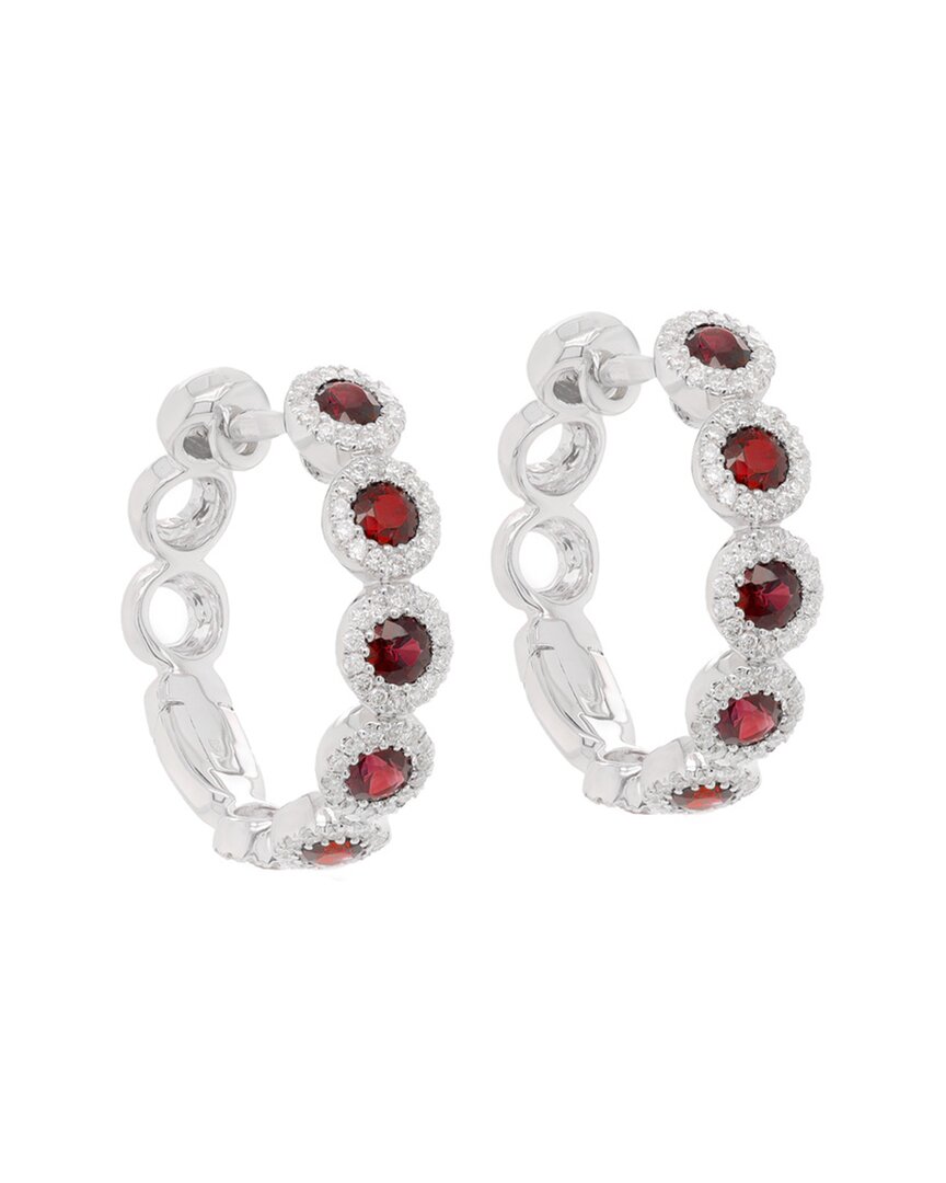 Diana M. 14k 1.30 Ct. Tw. Diamond & Ruby Earrings