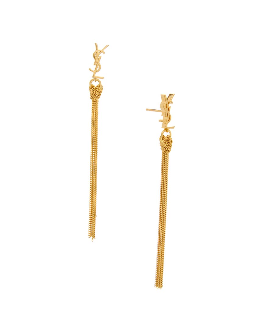 Saint Laurent Tassel Earrings In Gold