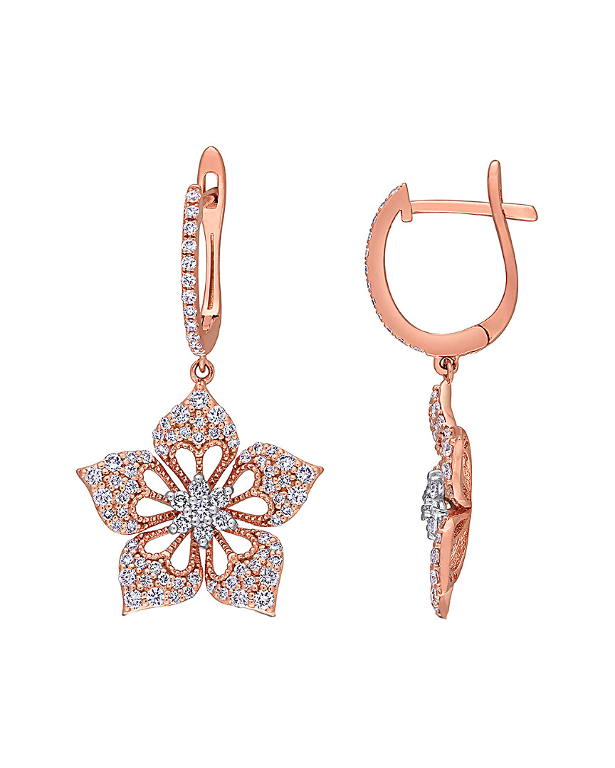 Diamond Select Cuts 14k Two-tone 0.87 Ct. Tw. Diamond Cuff Earrings