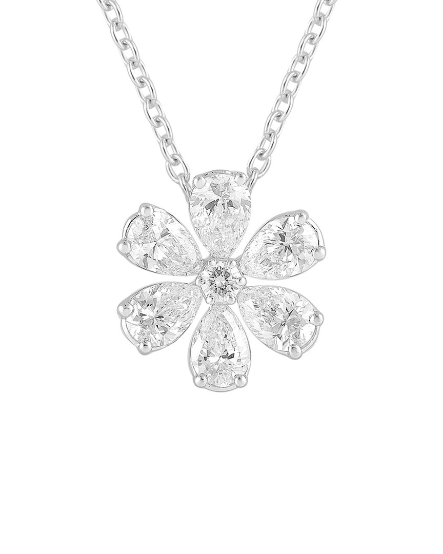 Lab Grown Diamonds Silver 0.93 Ct. Tw. Lab-grown Diamond Pendant