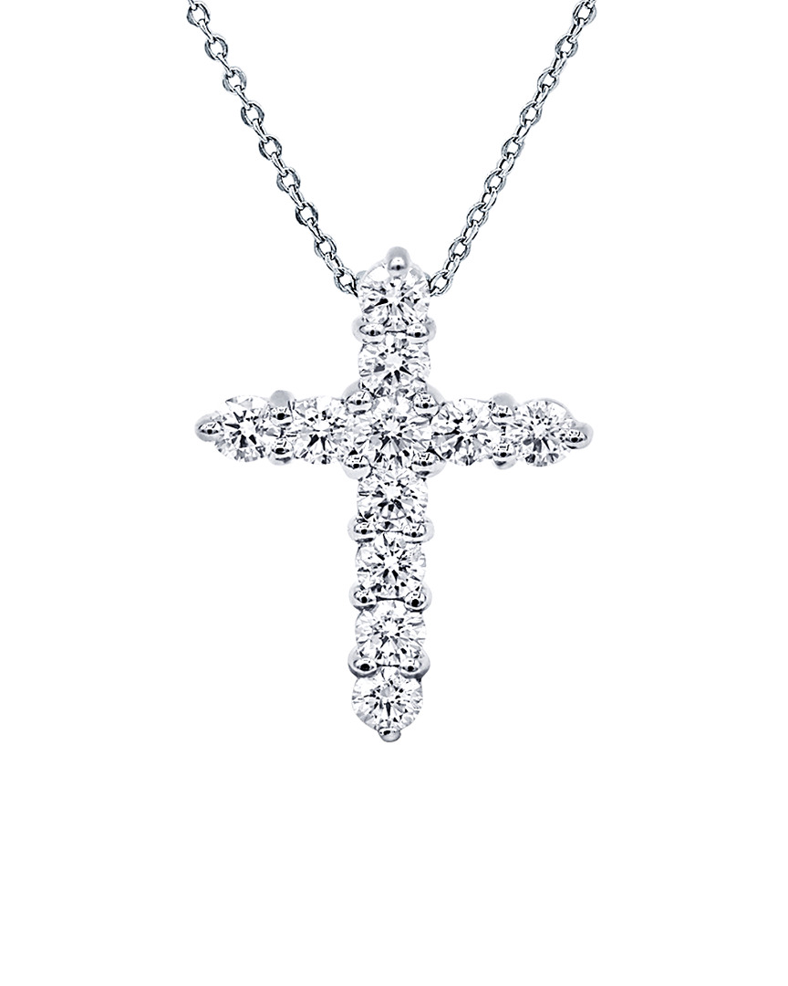 Diana M. Fine Jewelry 18k 1.60 Ct. Tw. Diamond Cross Necklace