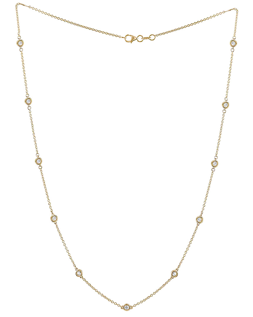 Diana M. Fine Jewelry 14k 0.70 Ct. Tw. Diamond By The Yard Necklace