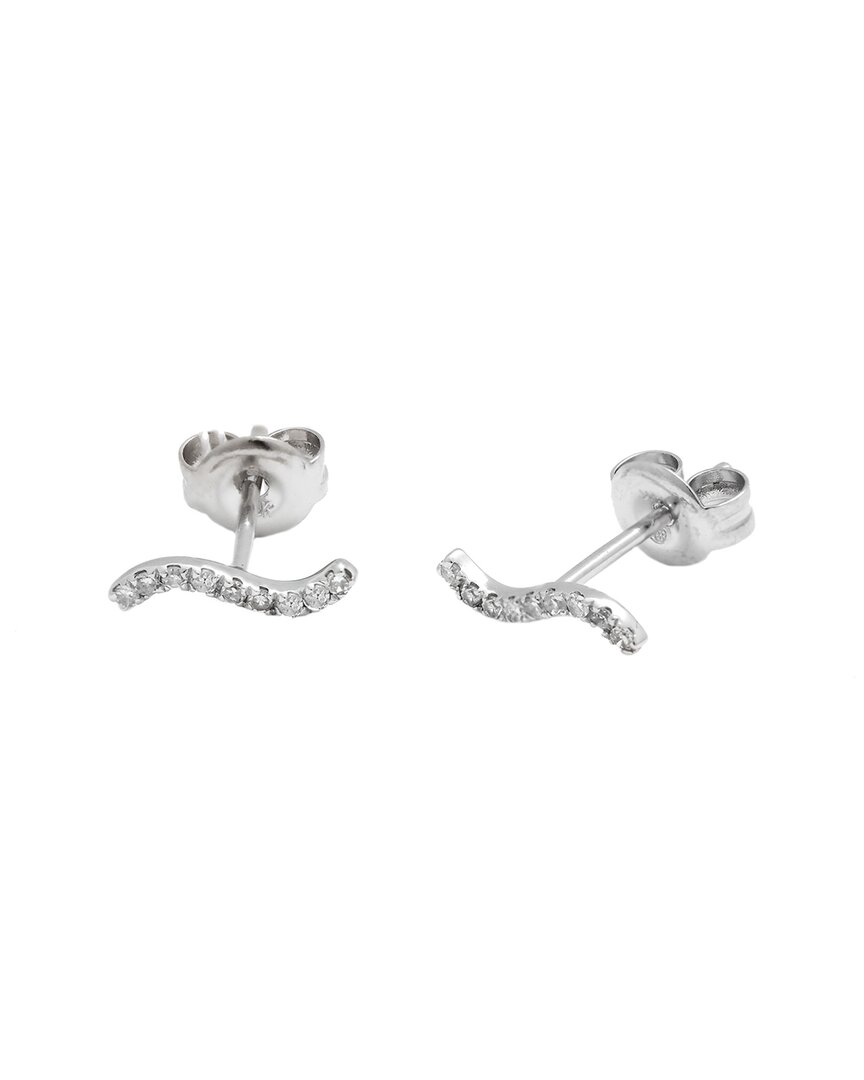 Diamond Select Cuts 14k Diamond Petite Wave Earrings