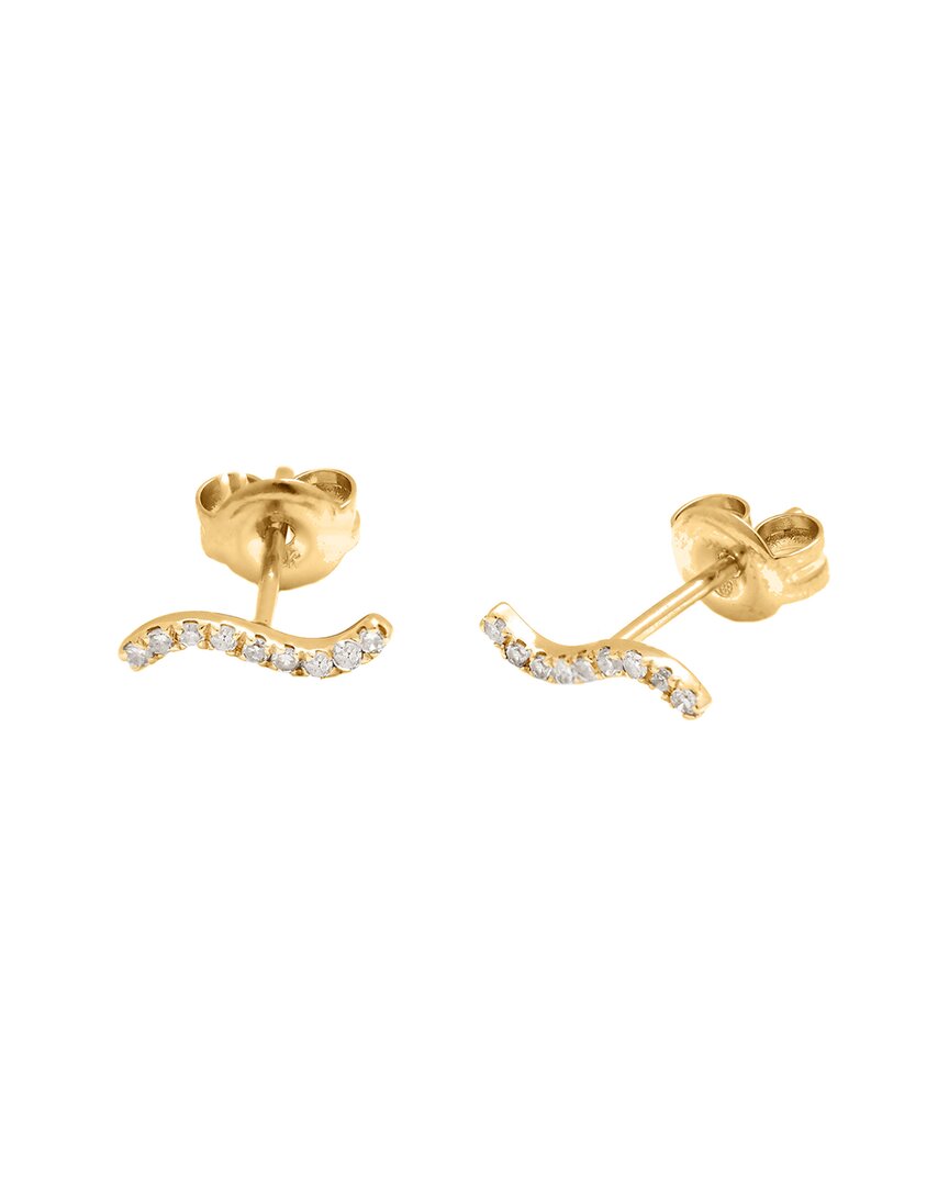 Diamond Select Cuts 14k Diamond Petite Wave Earrings