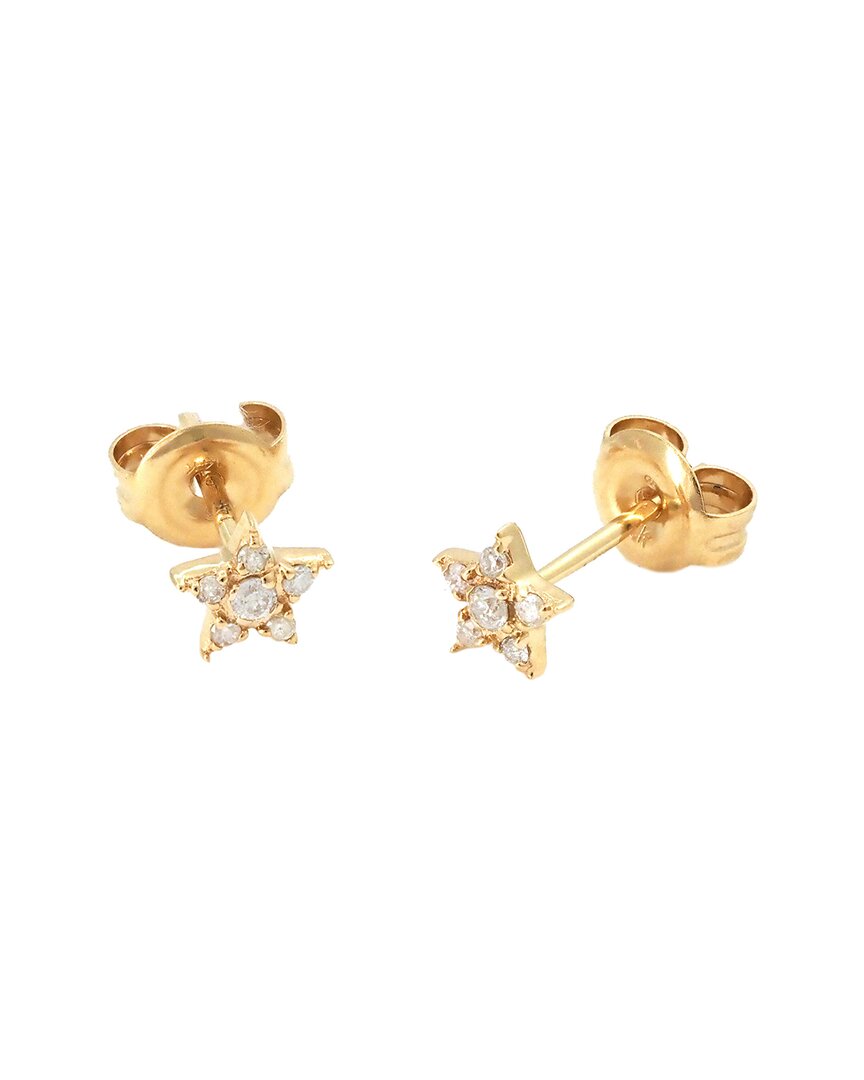 Diamond Select Cuts 14k Diamond Petite Star Earrings