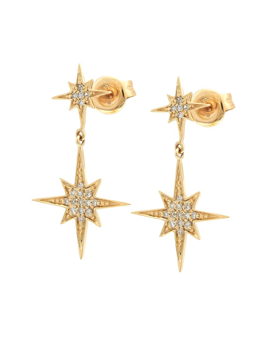 Diamond Select Cuts 14k 0.11 Ct. Tw. Diamond Starburst Earrings