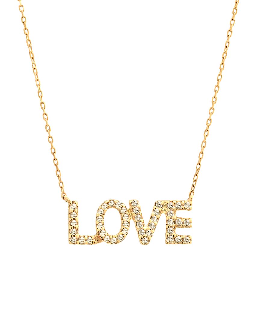 Diamond Select Cuts 14k 0.12 Ct. Tw. Diamond Love Necklace