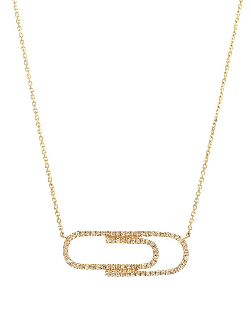 Shop Diamond Select Cuts 14k 0.25 Ct. Tw. Diamond Paperclip Necklace