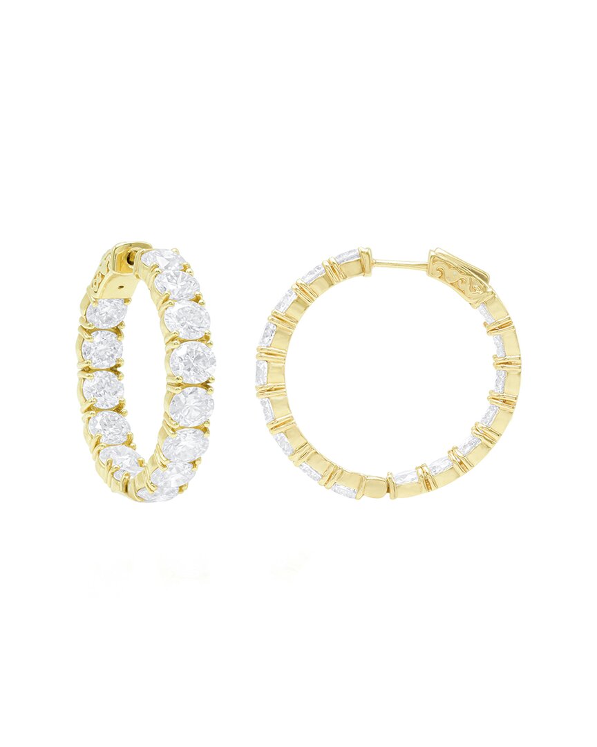 Diana M Lab Grown Diamonds Diana M. 18k 12.00 Ct. Tw. Lab-grown Diamond Hoop Earrings
