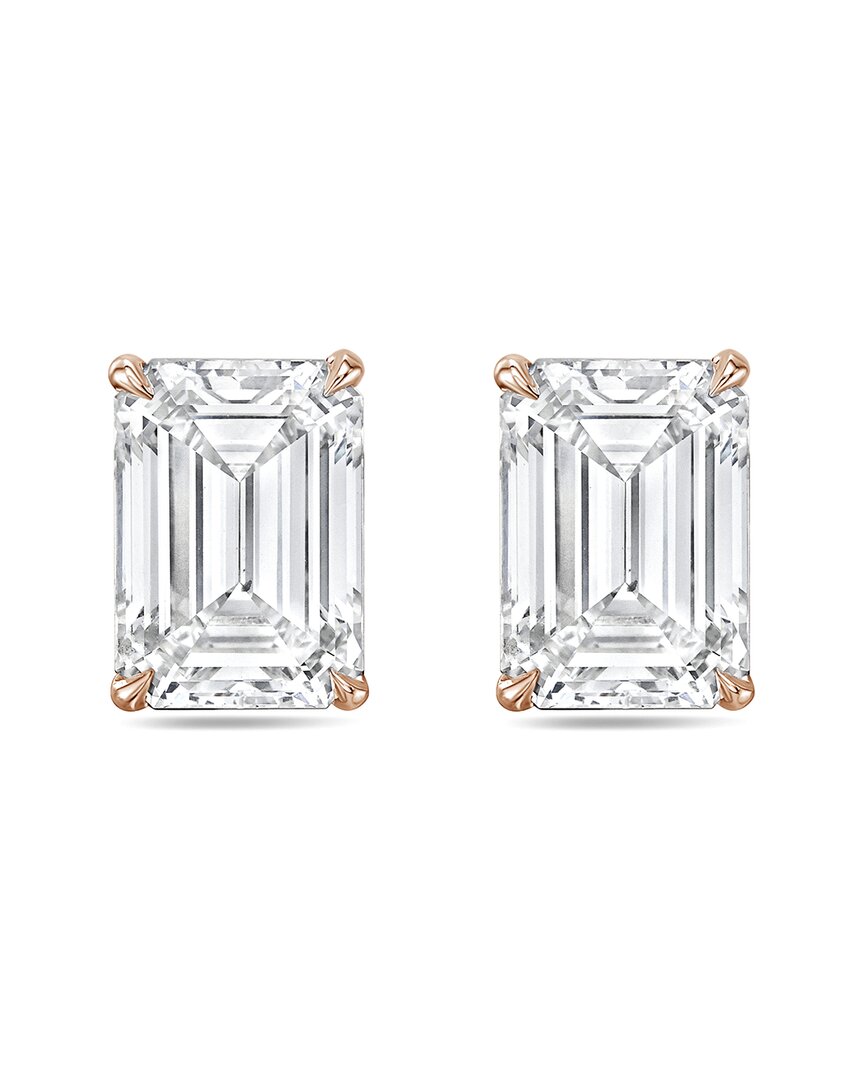 Diana M Lab Grown Diamonds Diana M. 14k Rose Gold 10.00 Ct. Tw. Lab-grown Diamond Earrings
