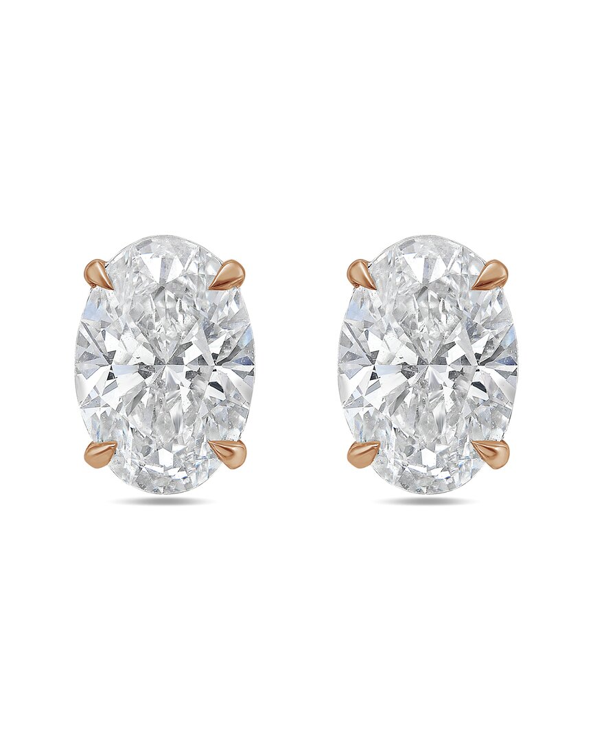 Diana M Lab Grown Diamonds Diana M. 14k Rose Gold 12.00 Ct. Tw. Lab-grown Diamond Earrings