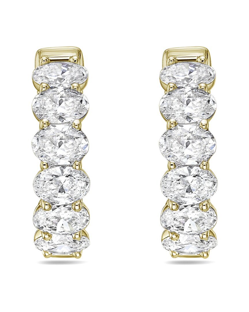 Diana M Lab Grown Diamonds Diana M. 14k 3.00 Ct. Tw. Lab-grown Diamond Huggie Earrings