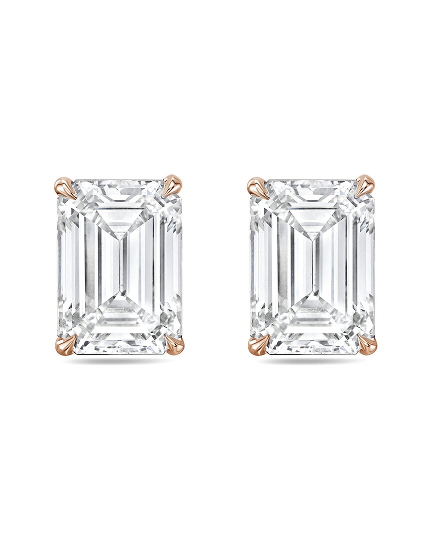 Diana M Lab Grown Diamonds Diana M. 14k Rose Gold 10.00 Ct. Tw. Lab-grown Diamond Earrings