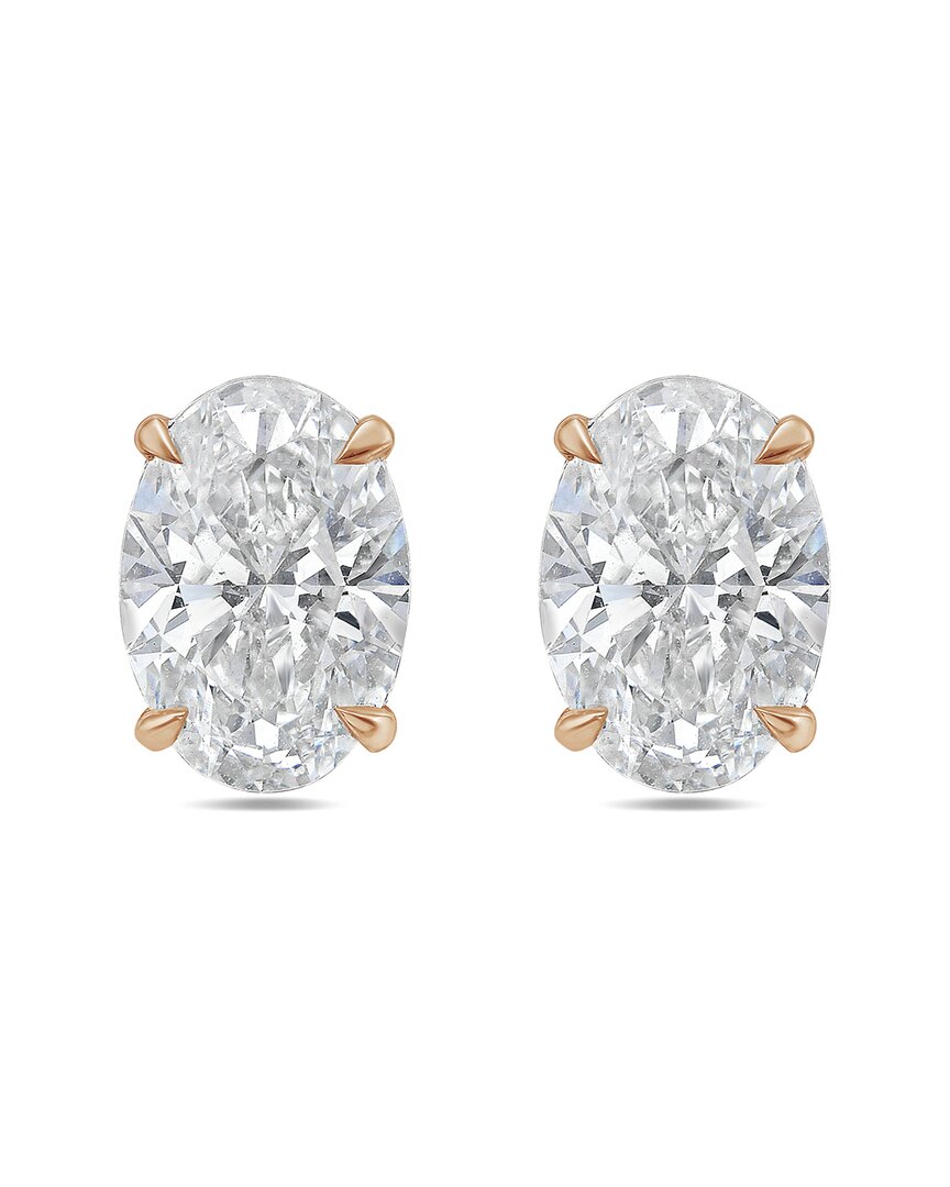 Diana M Lab Grown Diamonds Diana M. 14k Rose Gold 4.00 Ct. Tw. Lab-grown Diamond Earrings