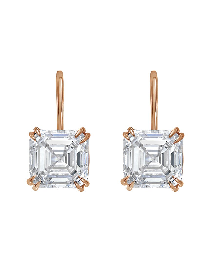 Diana M Lab Grown Diamonds Diana M. 14k Rose Gold 6.00 Ct. Tw. Lab-grown Diamond Hanging Earrings