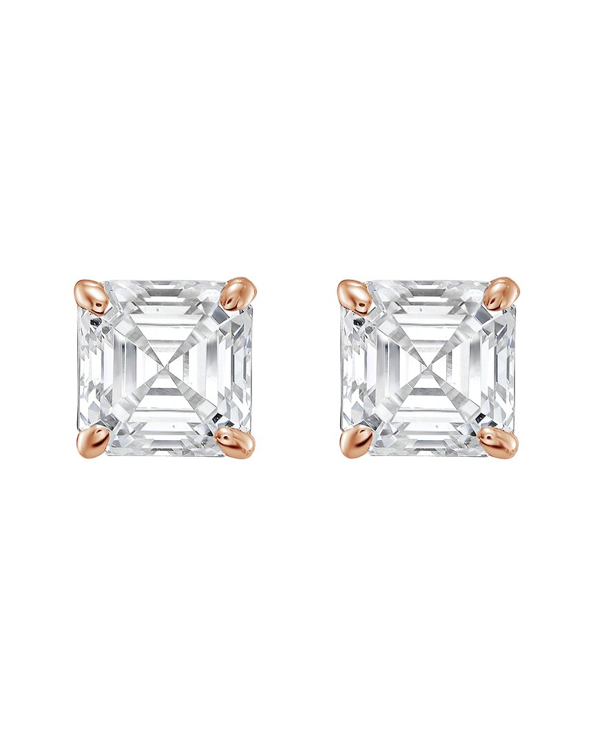 Diana M Lab Grown Diamonds Diana M. 14k Rose Gold 12.00 Ct. Tw. Lab-grown Diamond Earrings