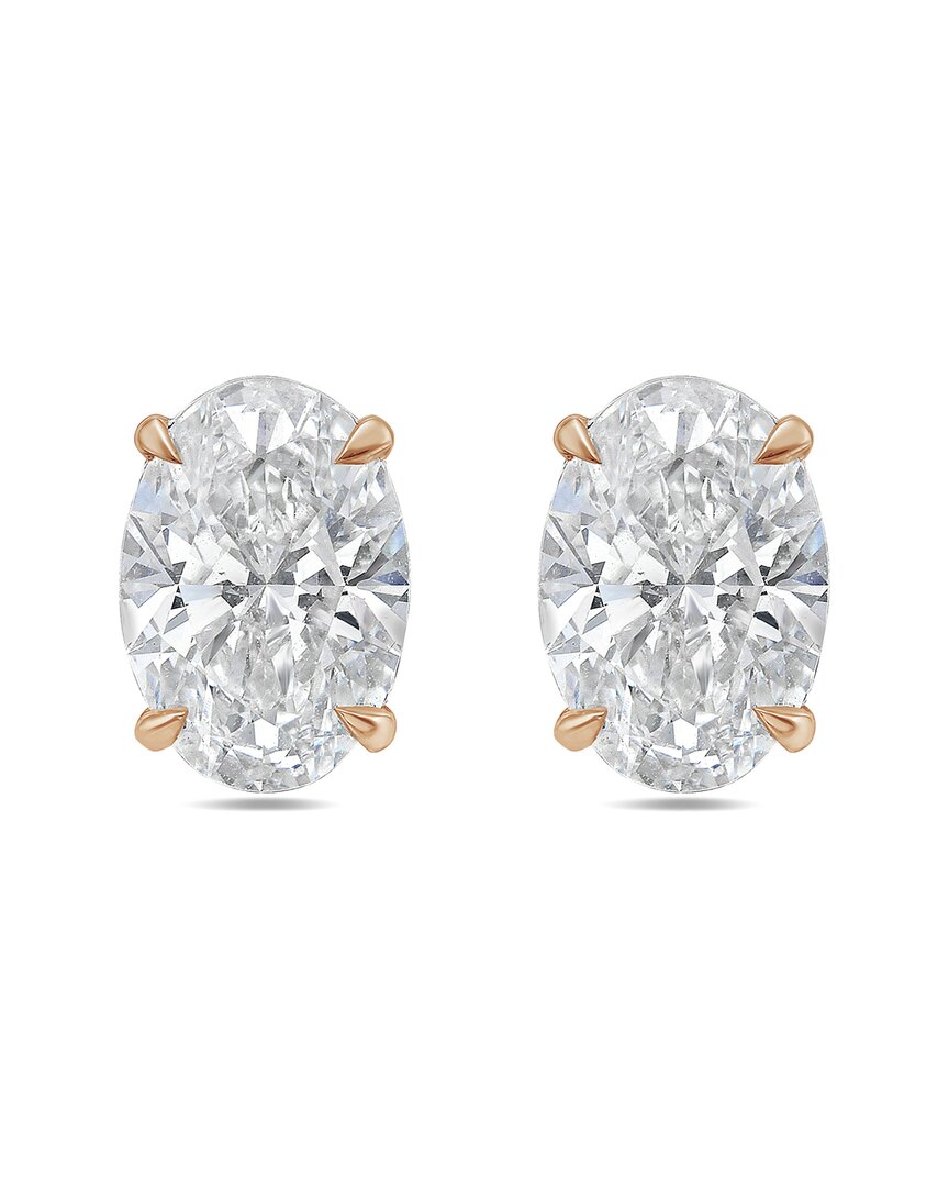 Diana M Lab Grown Diamonds Diana M. 14k Rose Gold 12.00 Ct. Tw. Lab-grown Diamond Earrings