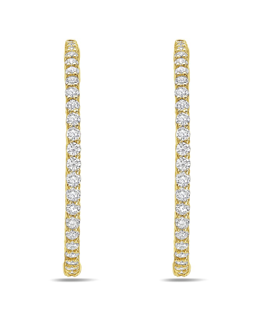 Diana M. 14k 3.70 Ct. Tw. Diamond Hoop Earrings