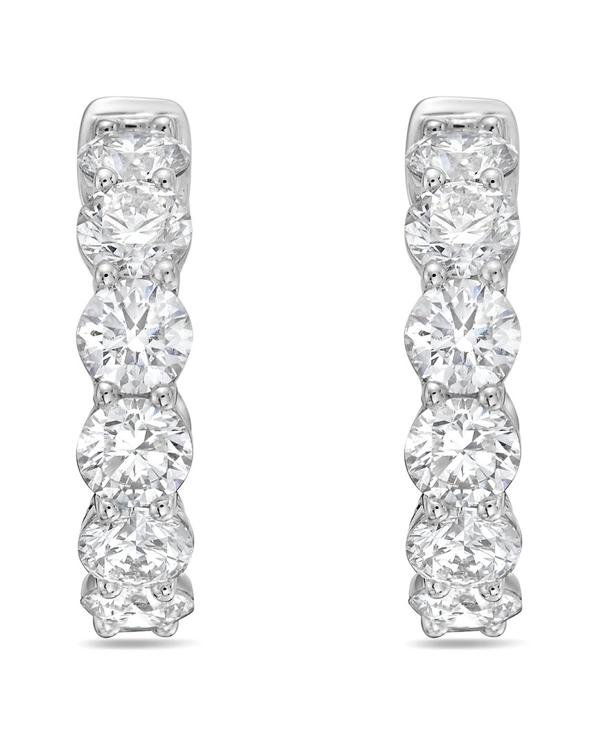 Diana M. 18k 4.05 Ct. Tw. Diamond Hoop Earrings