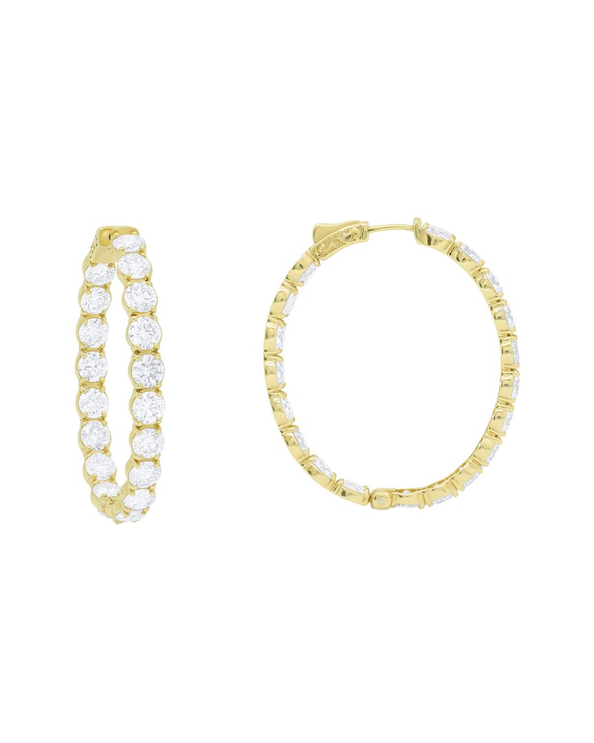 Diana M Lab Grown Diamonds Diana M. 18k 21.00 Ct. Tw. Lab-grown Diamond Hoop Earrings