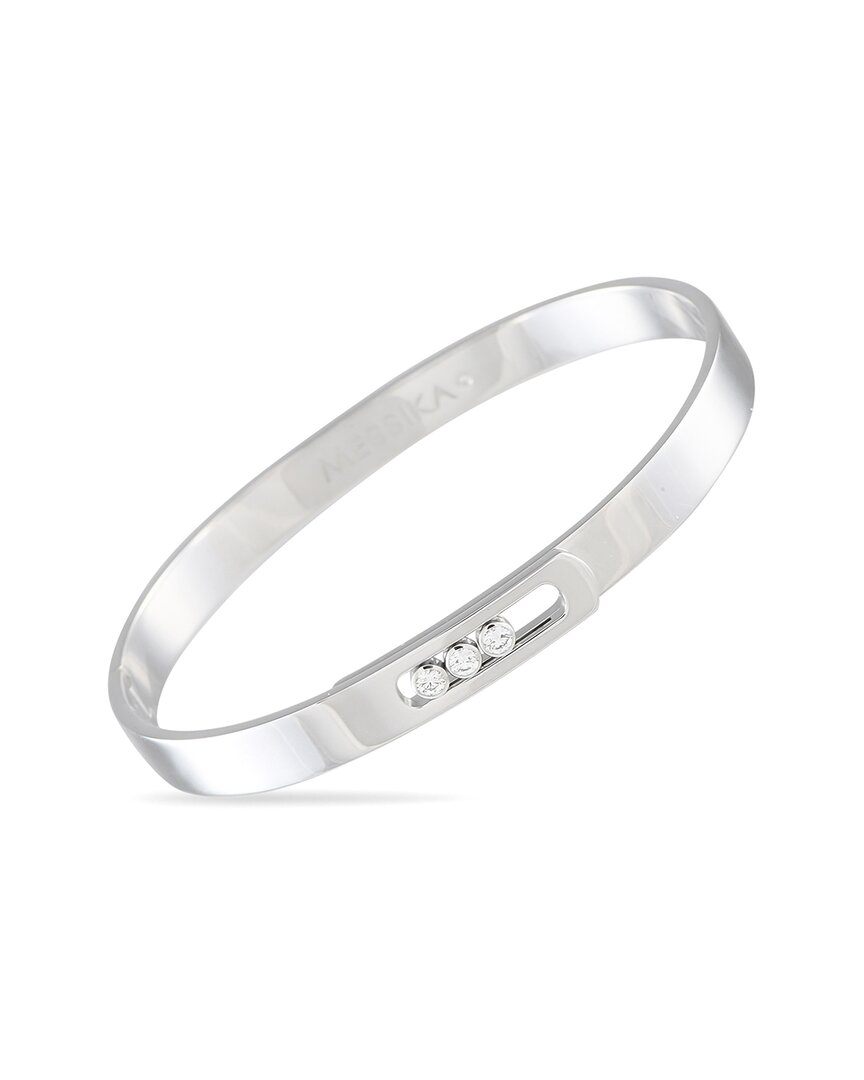 Messika Move Noa 18k White Gold 0.16ct Diamond Bracelet Size Medium Me17-021925