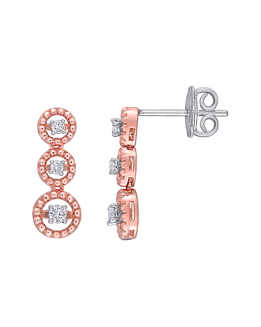 Diamond Select Cuts 14k Two-tone 0.22 Ct. Tw. Diamond Earrings