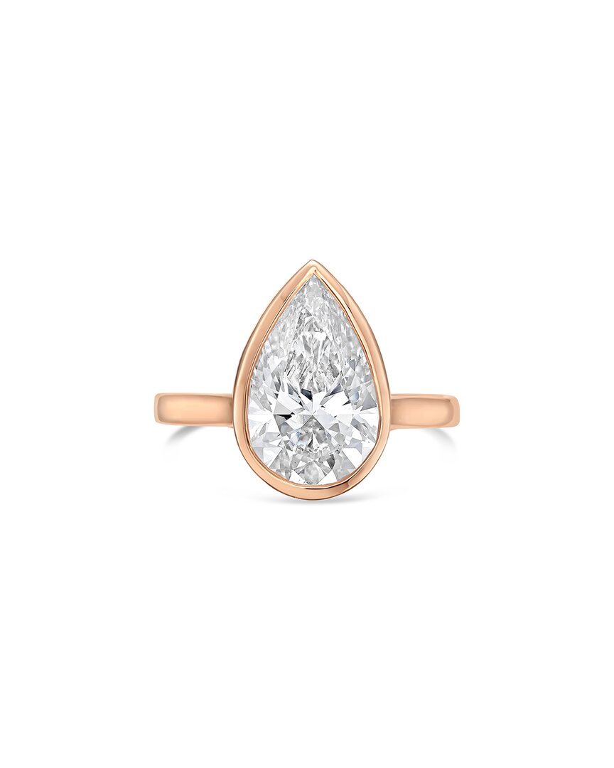 Diana M Lab Grown Diamonds 18k Rose Gold 10.00 Ct. Tw. Bezel Ring In Gold