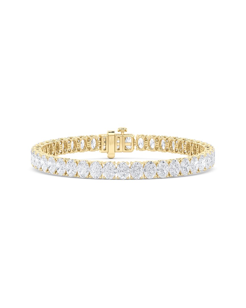 Lab Grown Diamonds 14k 10.00 Ct. Tw. Lab-grown Diamond Bracelet In Gold