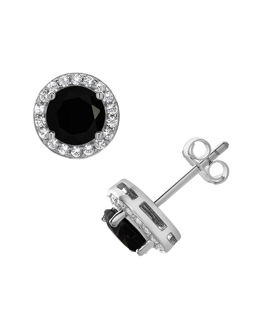 Lab Grown Gemstones Silver Lab-grown Diamond & Gemstone Studs
