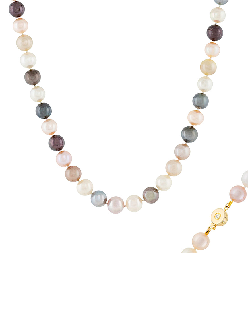 Masako Pearls 14k 0.02 Ct. Tw. Diamond & 9.2-10.6mm South Sea & Tahitian Necklace