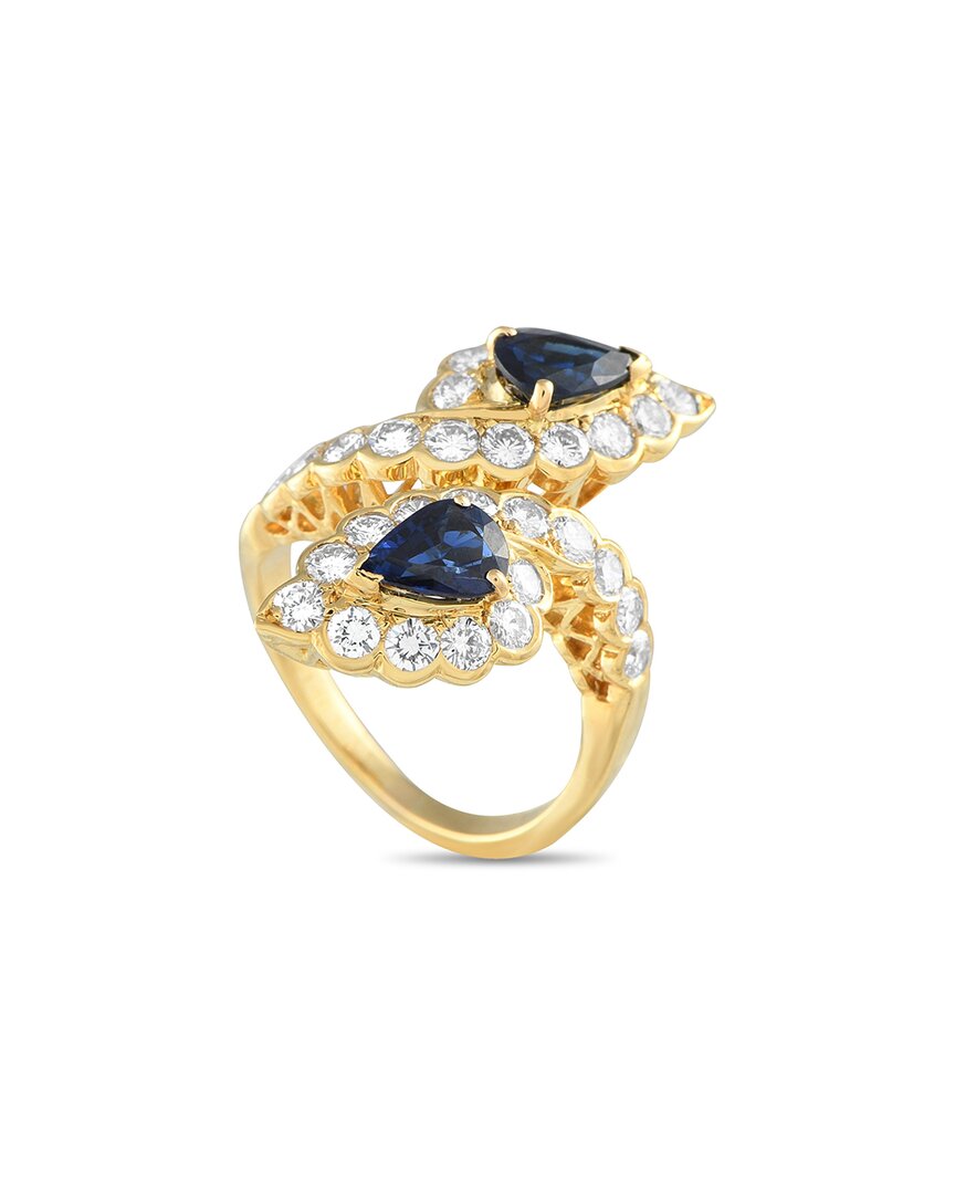 Van Cleef & Arpels 18k 2.92 Ct. Tw. Diamond & Sapphire Ring (authentic )