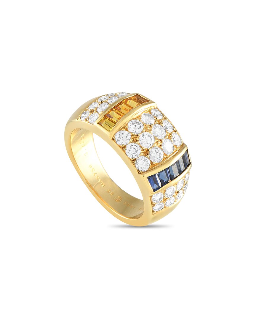 Van Cleef & Arpels 18k 2.84 Ct. Tw. Diamond & Sapphire Ring (authentic )