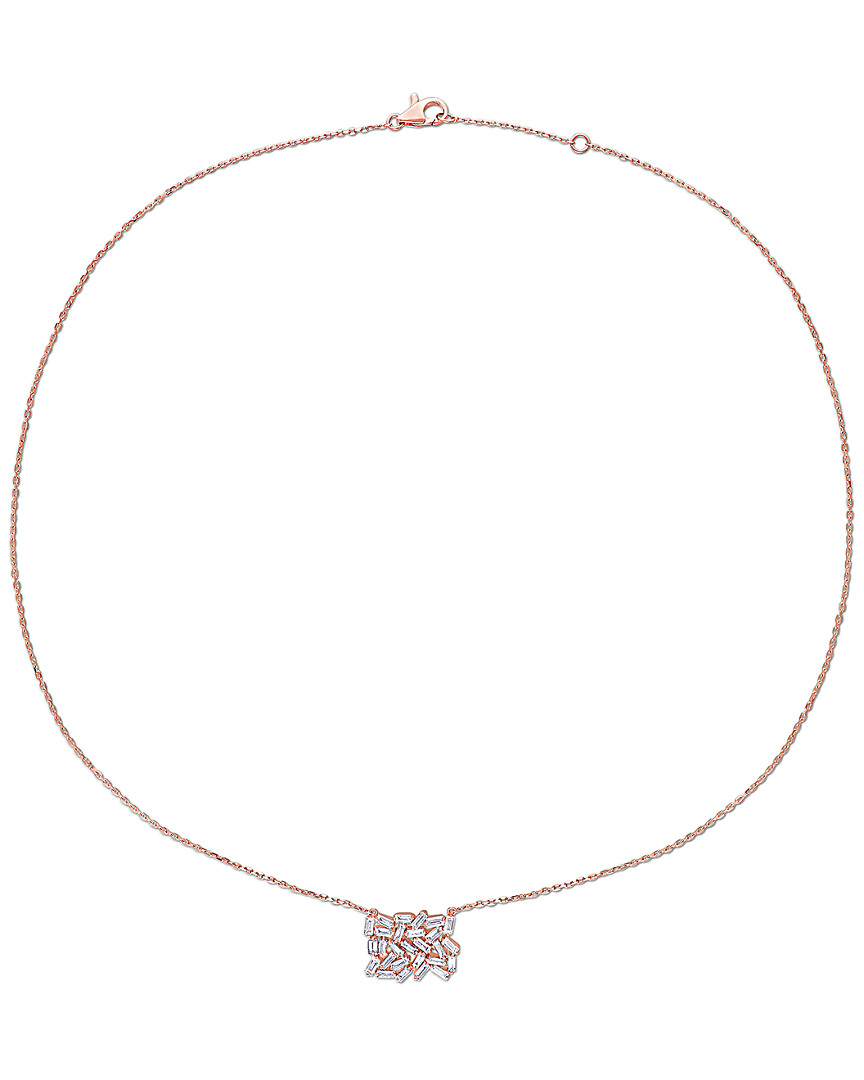 Diamond Select Cuts 14k Rose Gold .88 Ct. Tw. Diamond Necklace