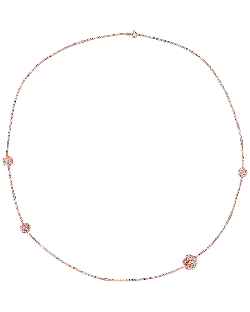 Diamond Select Cuts 18k Rose Gold .25 Ct. Tw. Diamond Necklace