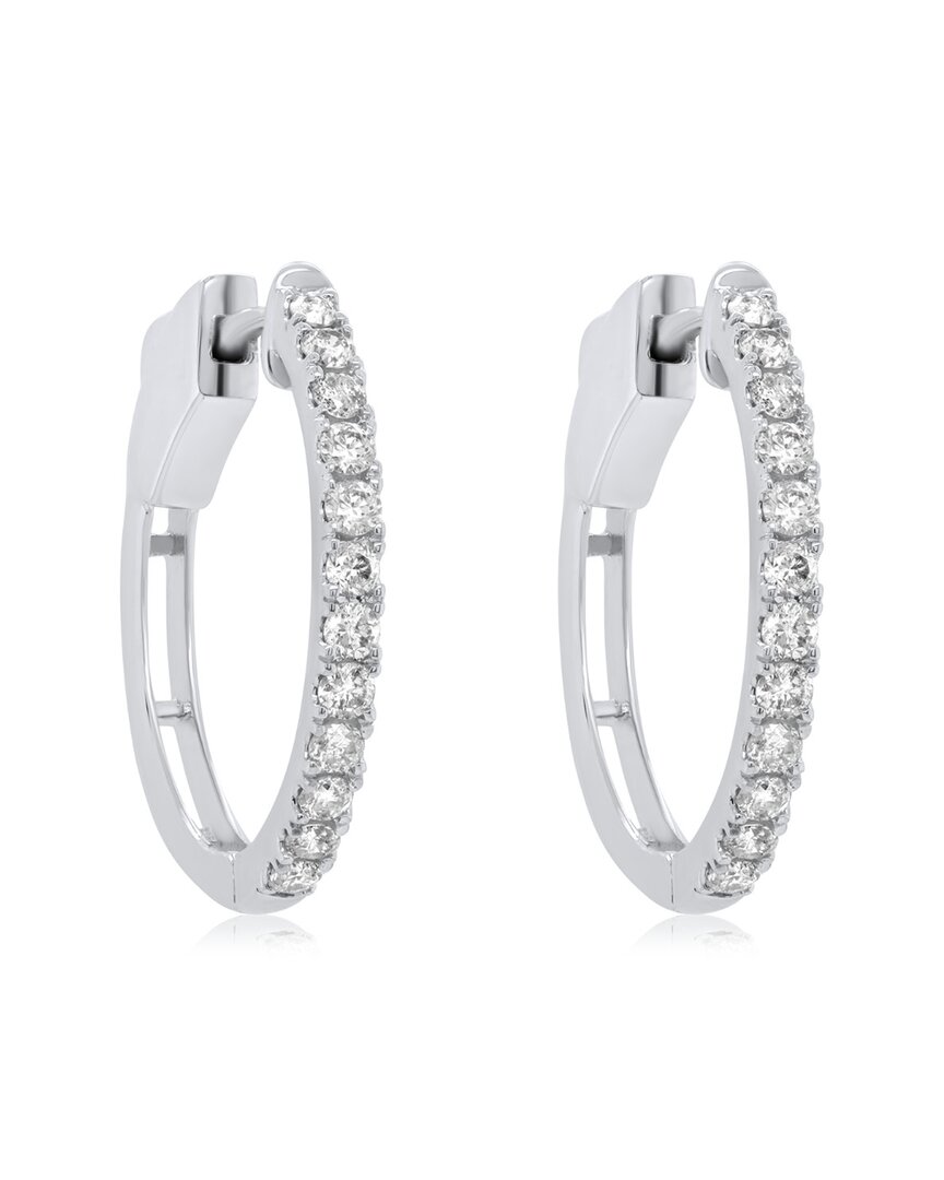 Diana M. Fine Jewelry 14k 0.25 Ct. Tw. Diamond Hoops
