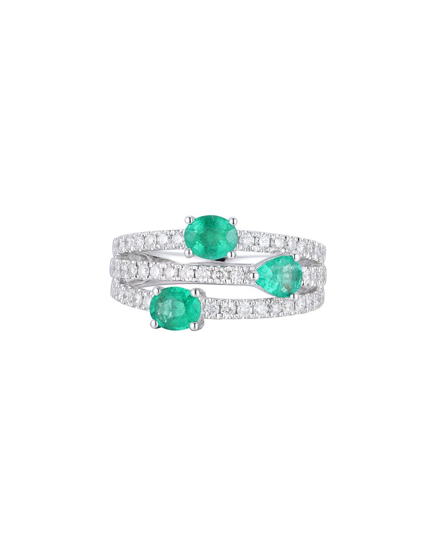 Gregg Ruth 14k 1.37 Ct. Tw. Diamond & Emerald Ring In No Color