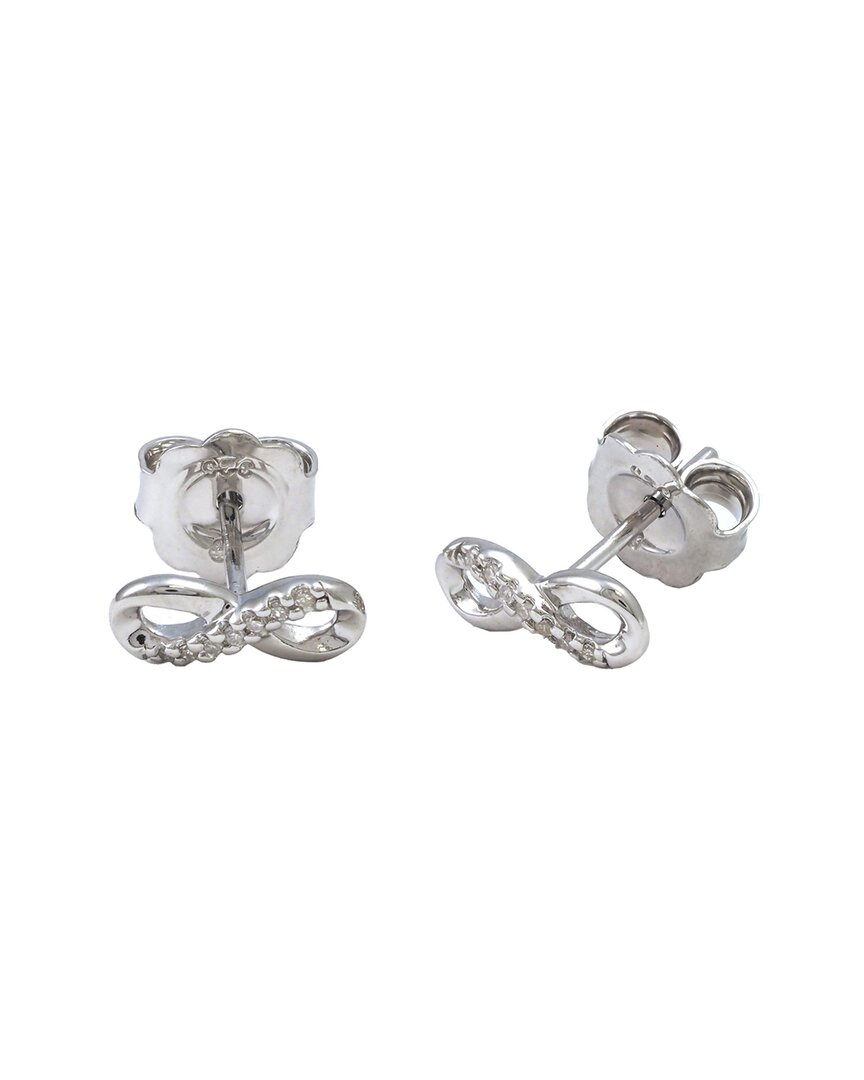 Diamond Select Cuts Silver Diamond Infinity Earrings