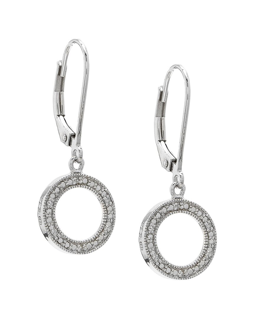 Diamond Select Cuts Silver Diamond Circle Earrings