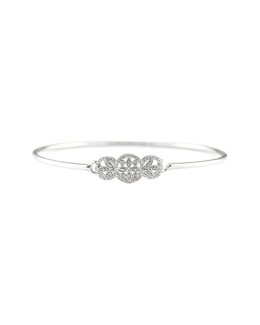 Diamond Select Cuts Silver Diamond Bangle Bracelet