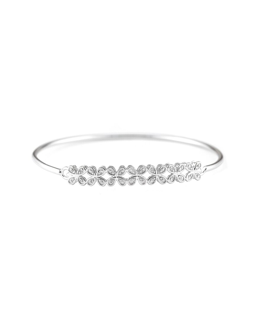 Diamond Select Cuts Silver Diamond Bangle Bracelet