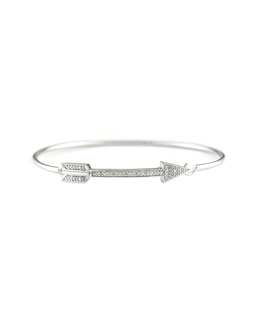 Diamond Select Cuts Silver Diamond Arrow Bangle Bracelet