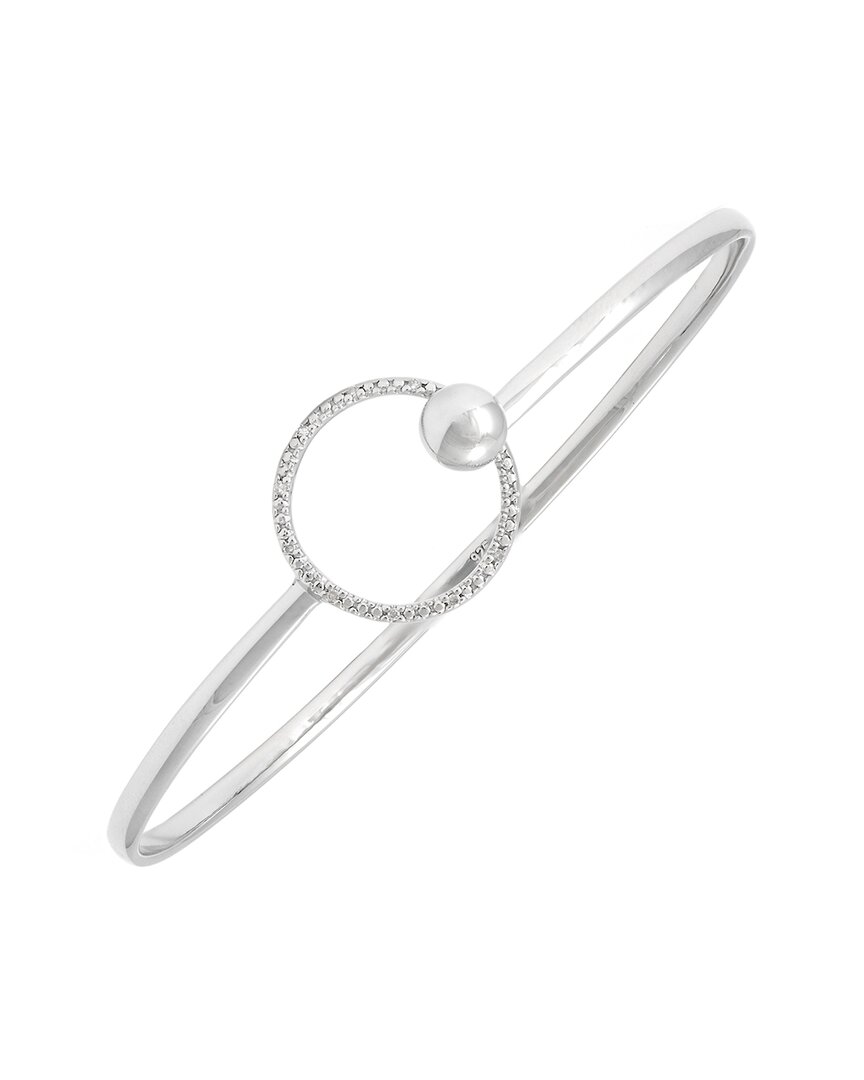 Diamond Select Cuts Silver 0.05 Ct. Tw. Diamond Bangle Bracelet